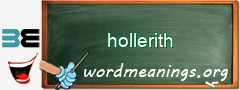 WordMeaning blackboard for hollerith